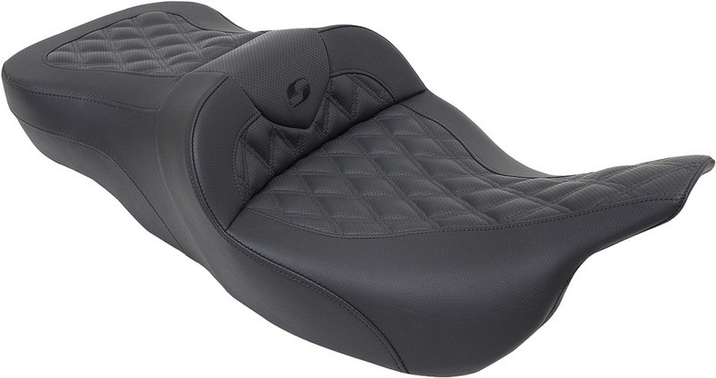 Saddlemen Seat Roadsofa Without Backrest Full Lattice Stitch Black Heated - 897-07-182HCT