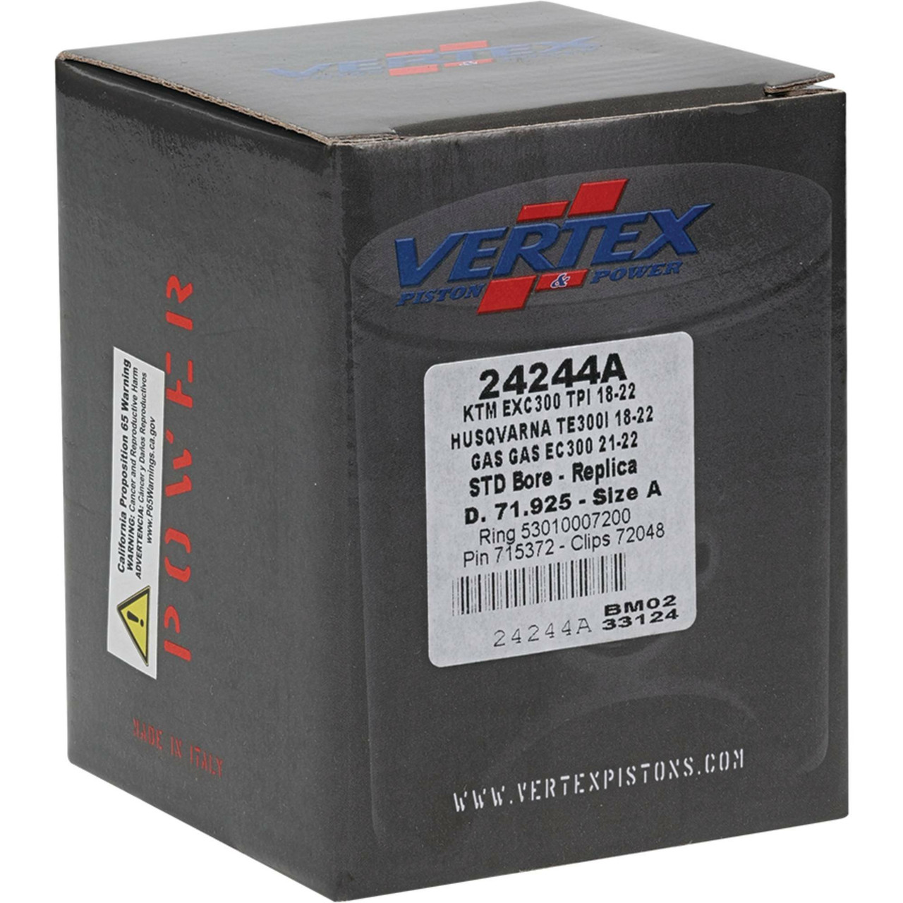 Vertex Piston Kit Cast 71.925/Std Husq/Ktm - 24244A
