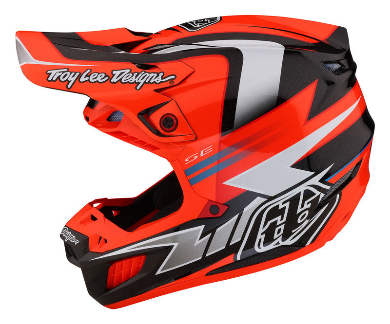 Troy Lee Designs SE5 Composite Saber Neon Red Helmet