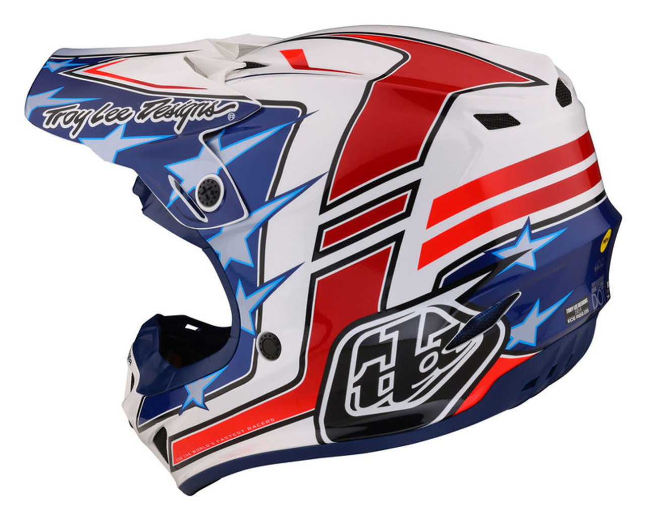 Troy Lee Designs SE4 Polyacrylite Flagstaff White Helmet