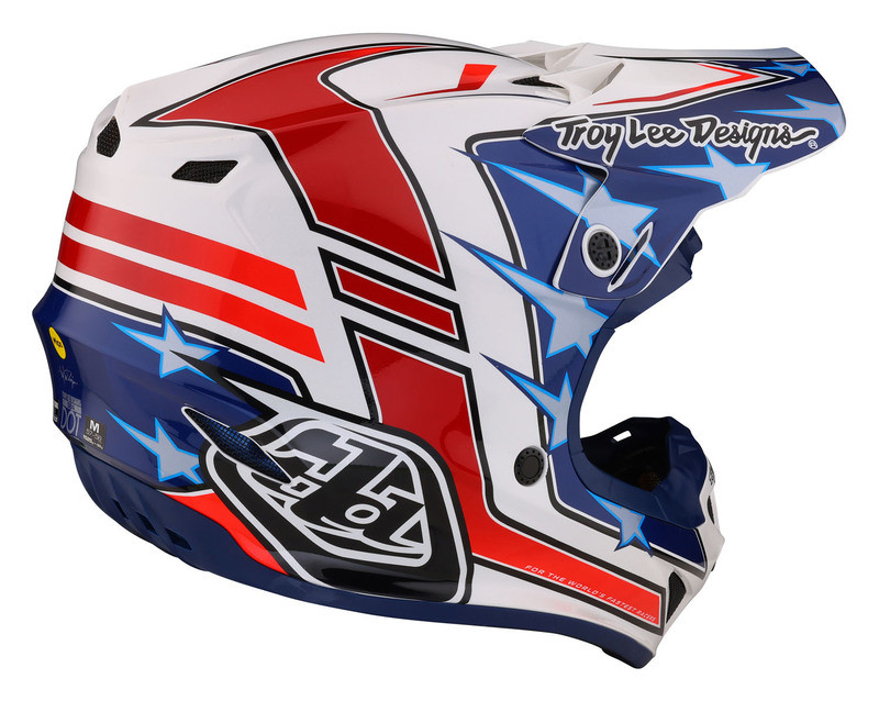 Troy Lee Designs SE4 Polyacrylite Flagstaff White Helmet