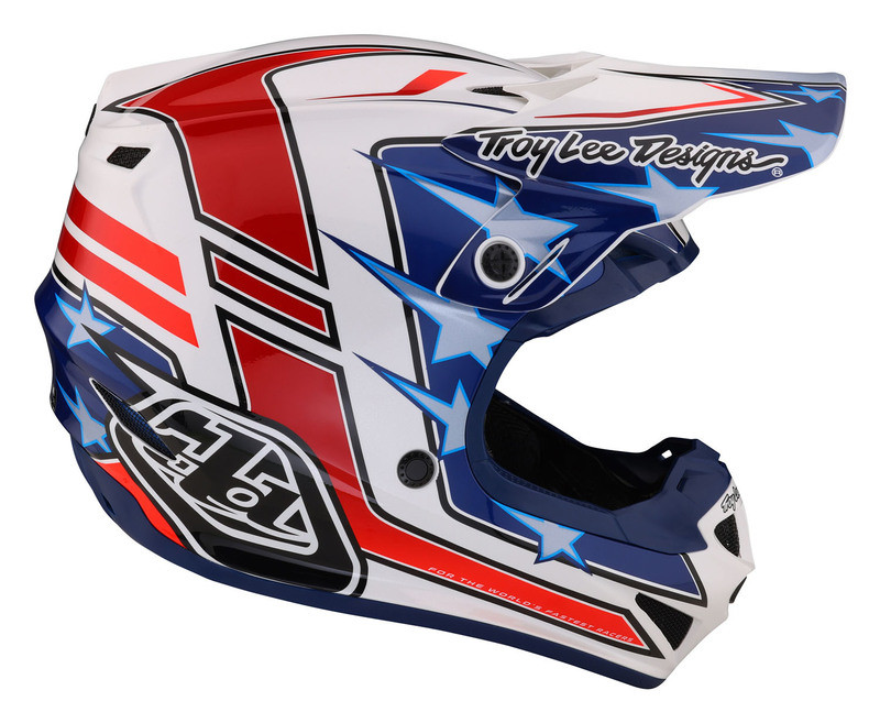 Troy Lee Designs SE4 Polyacrylite Flagstaff White Helmet