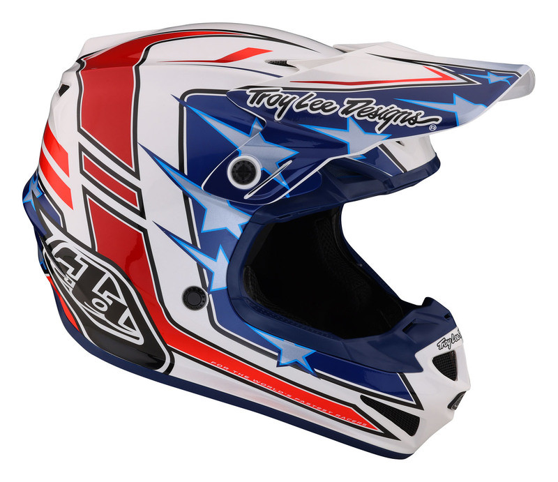 Troy Lee Designs SE4 Polyacrylite Flagstaff White Helmet