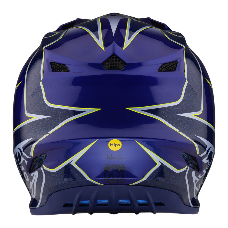 Troy Lee Designs SE4 Polyacrylite Matrix Blue Helmet