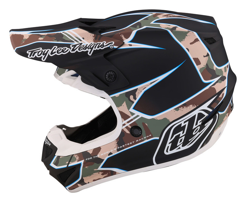 Troy Lee Designs SE4 Polyacrylite Matrix Camo Black Helmet