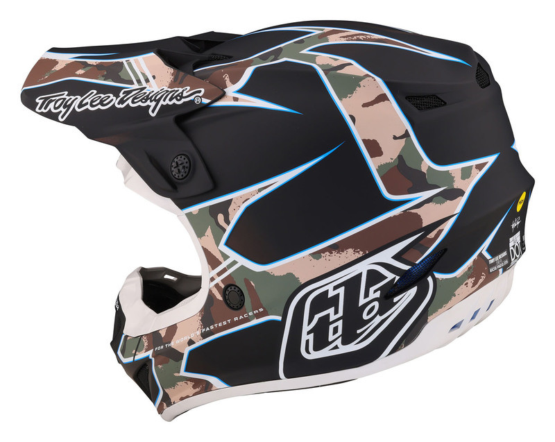 Troy Lee Designs SE4 Polyacrylite Matrix Camo Black Helmet