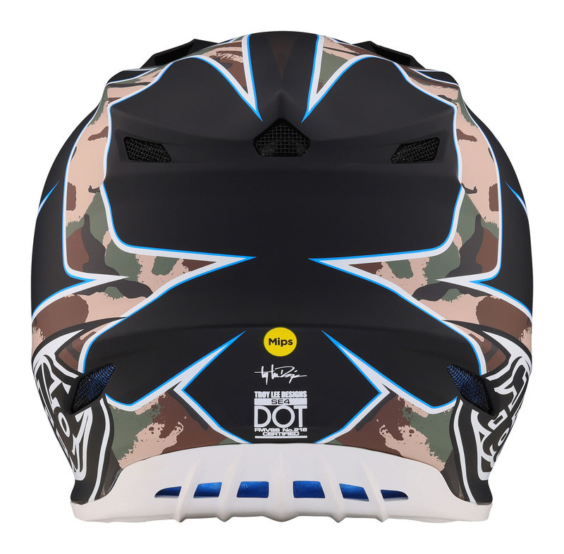 Troy Lee Designs SE4 Polyacrylite Matrix Camo Black Helmet