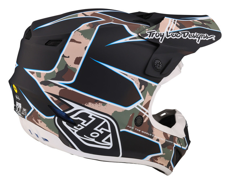 Troy Lee Designs SE4 Polyacrylite Matrix Camo Black Helmet