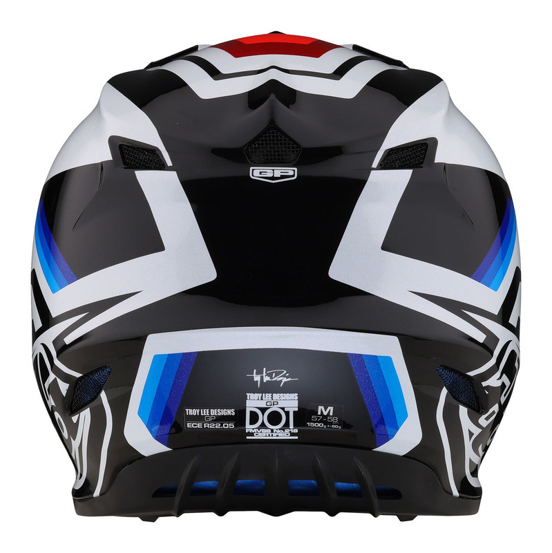 Troy Lee Designs GP Apex White Blue Helmet