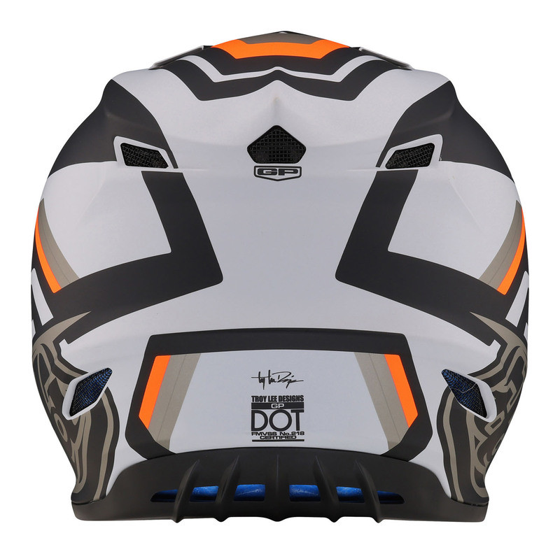 Troy Lee Designs GP Apex Gray Orange Helmet