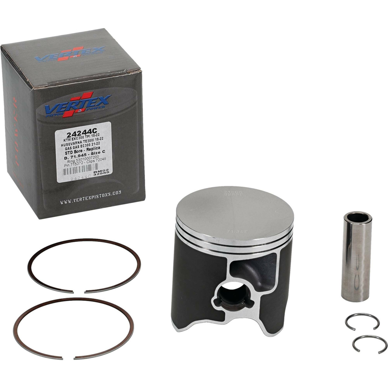 Vertex Piston Kit Cast 71.945/Std Husq/Ktm - 24244C