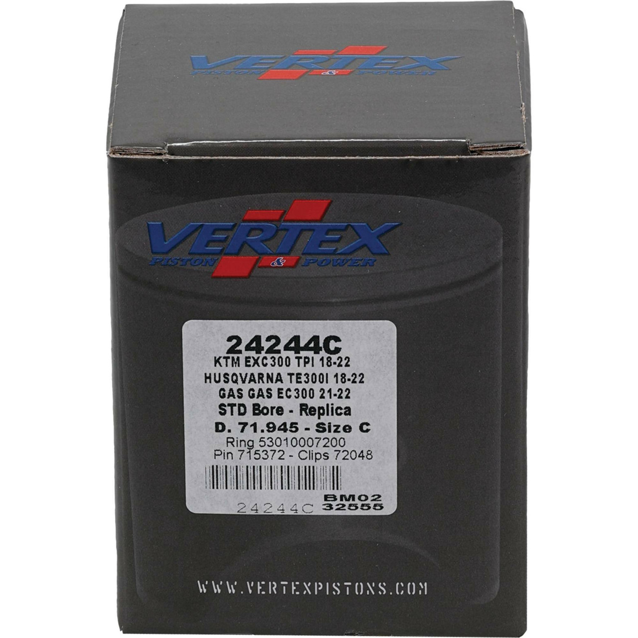 Vertex Piston Kit Cast 71.945/Std Husq/Ktm - 24244C