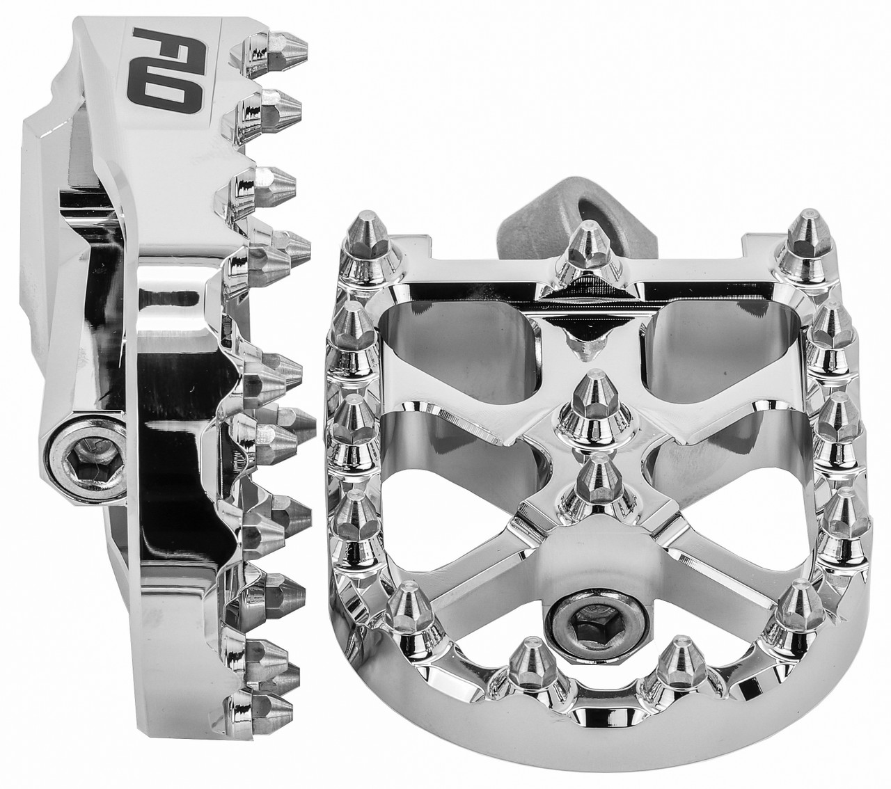Flo Motorsports Bmx Style Footpegs Chrome - FPEG-800V3CR