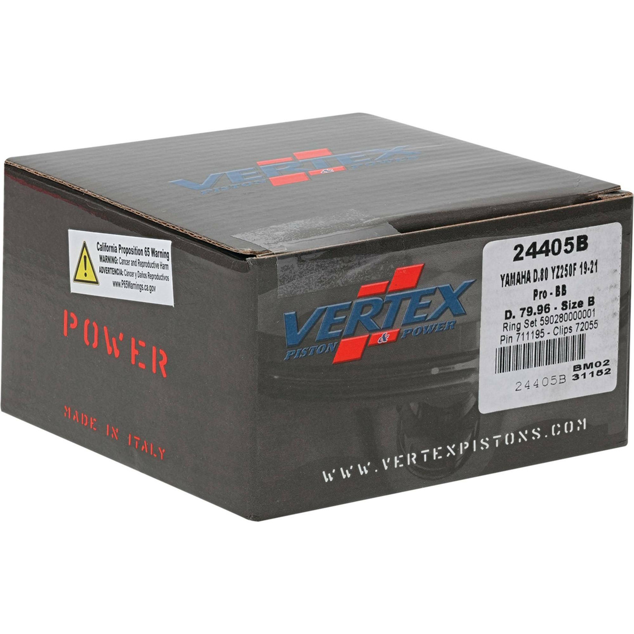 Vertex Piston Kit Bb Forged 79.96/+3.00 13.8:1 Yam - 24405B