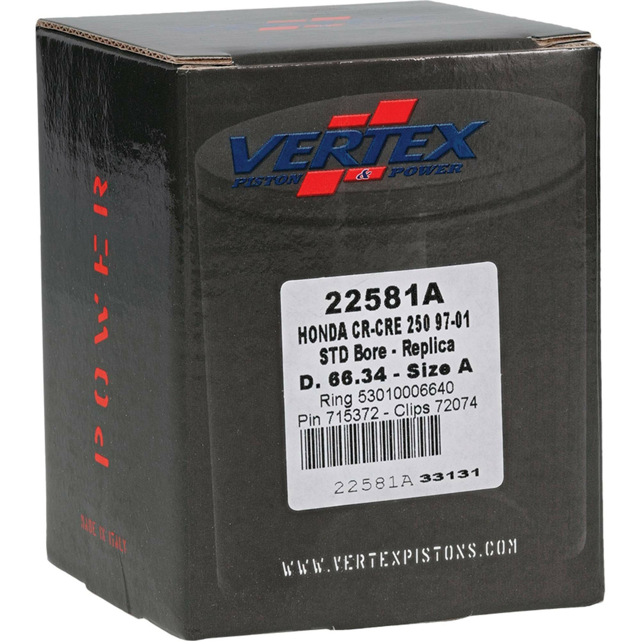 Vertex Piston Kit Cast 66.34/Std Hon - 22581A