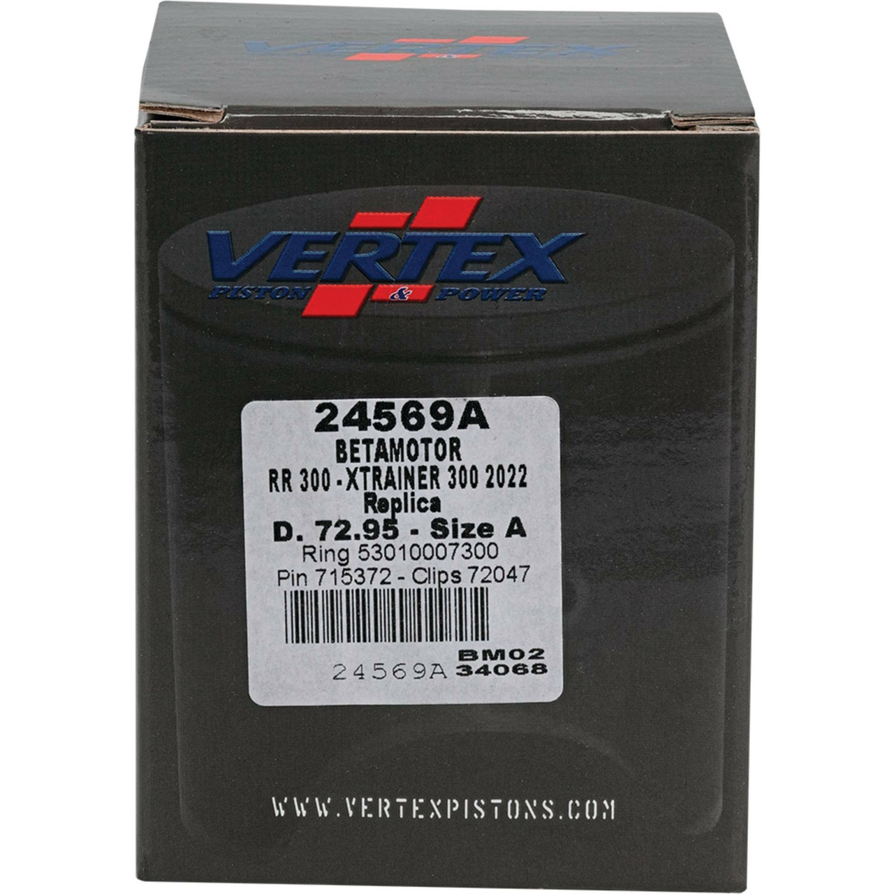 Vertex Piston Kit Cast 72.95/Std Beta - 24569A