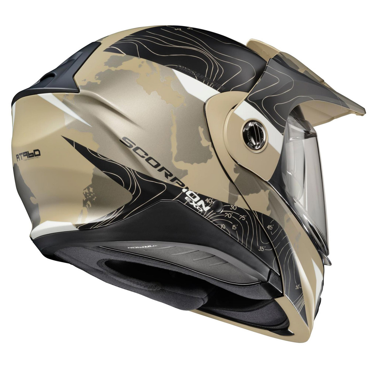 Scorpion EXO-AT960 Topographic Sand Black Helmet