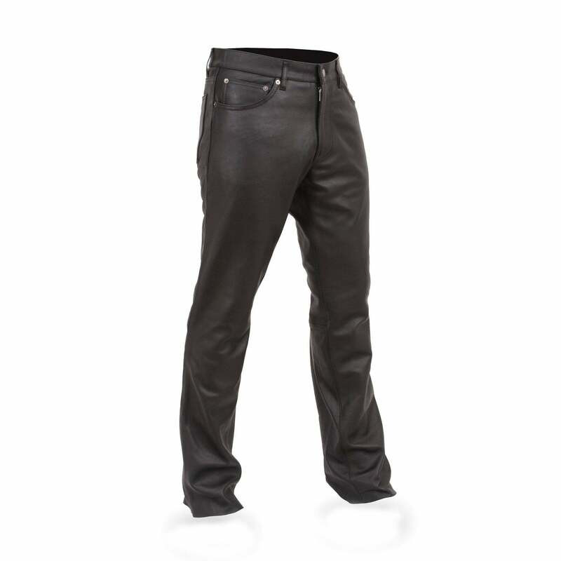 First Manufacturing Commander Black Leather Pants
