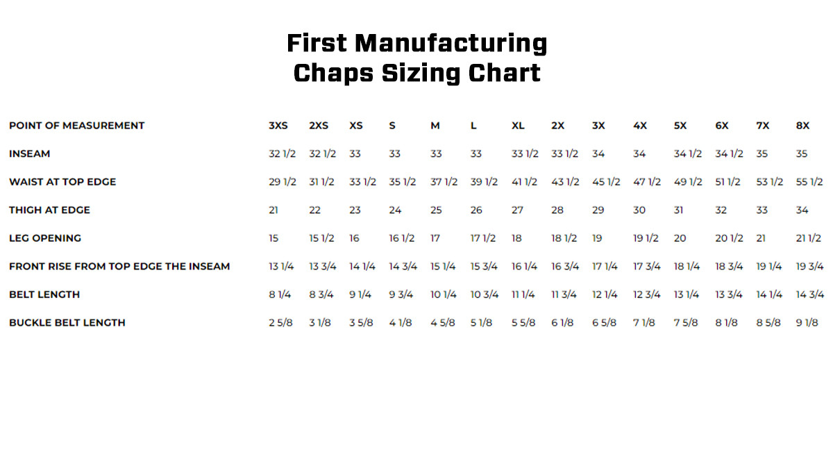 First Manufacturing Patriot Black Leather Chaps