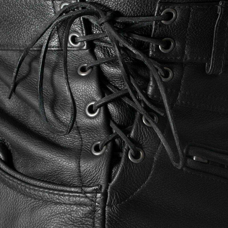 First Manufacturing Baron Black Leather Pants