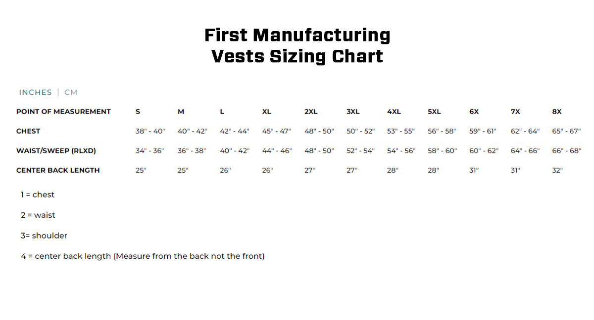 First Manufacturing Rockin Black Leather Vest