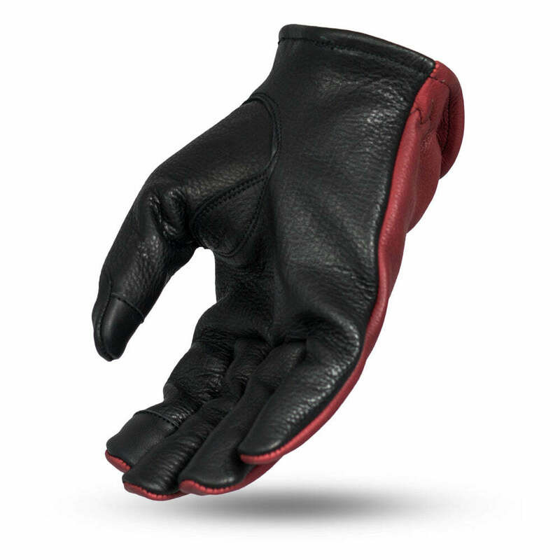 First Manufacturing 2-Tone Roper Oxblood Black Leather Gloves