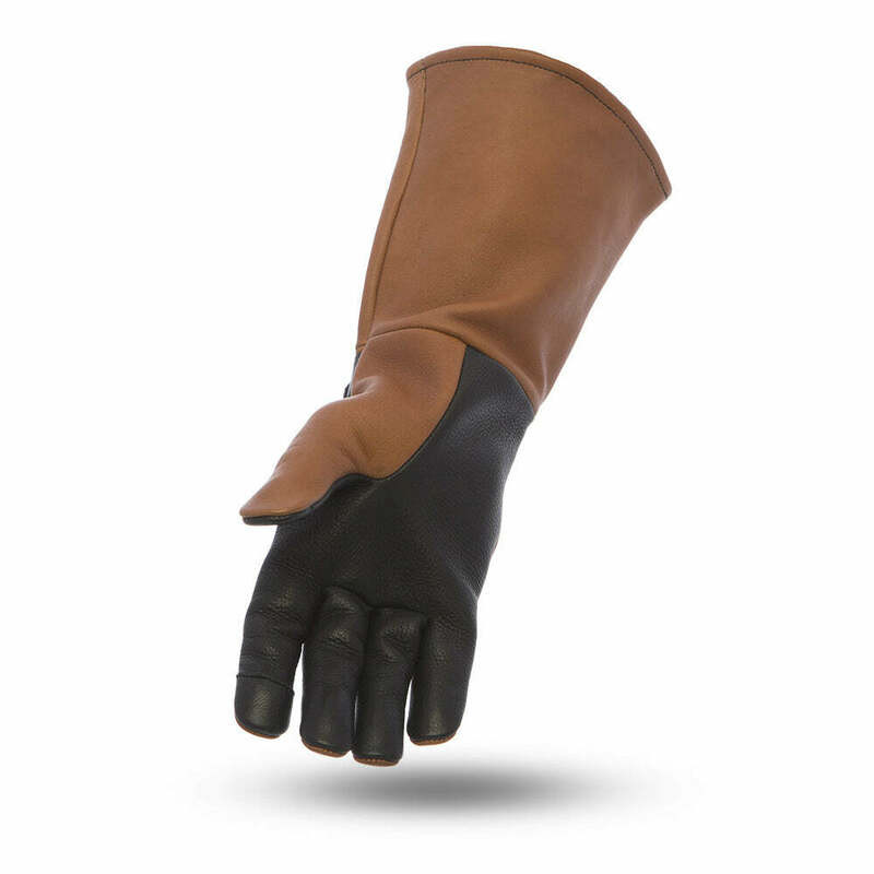 First Manufacturing Phenom Black Whiskey Leather Gloves