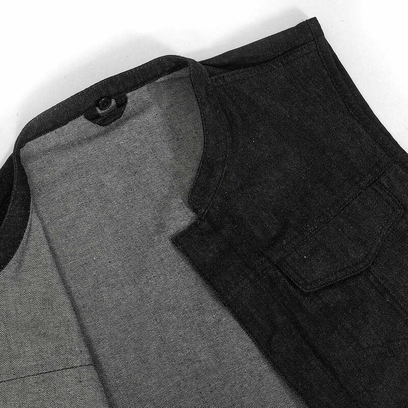 First Manufacturing Kershaw Black Denim Vest