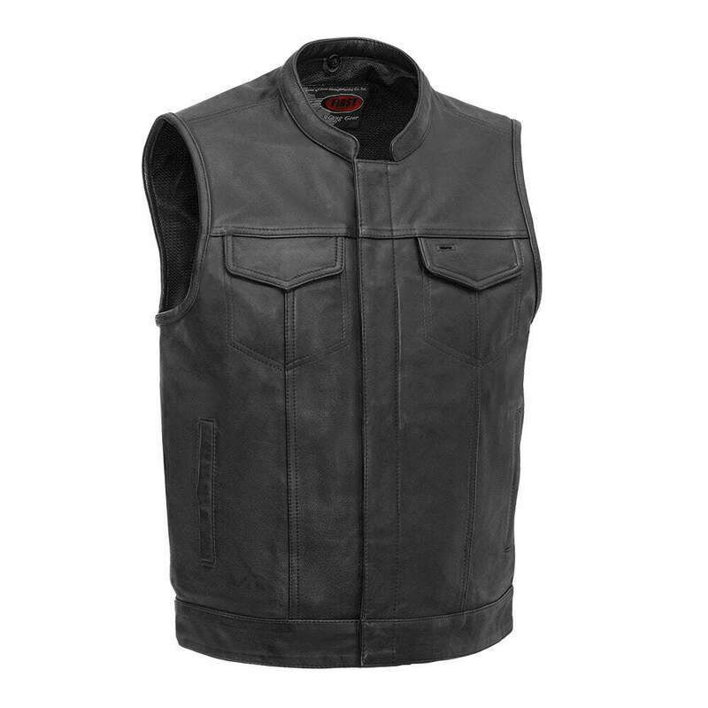 First Manufacturing Sharp Shooter Black Leather Vest