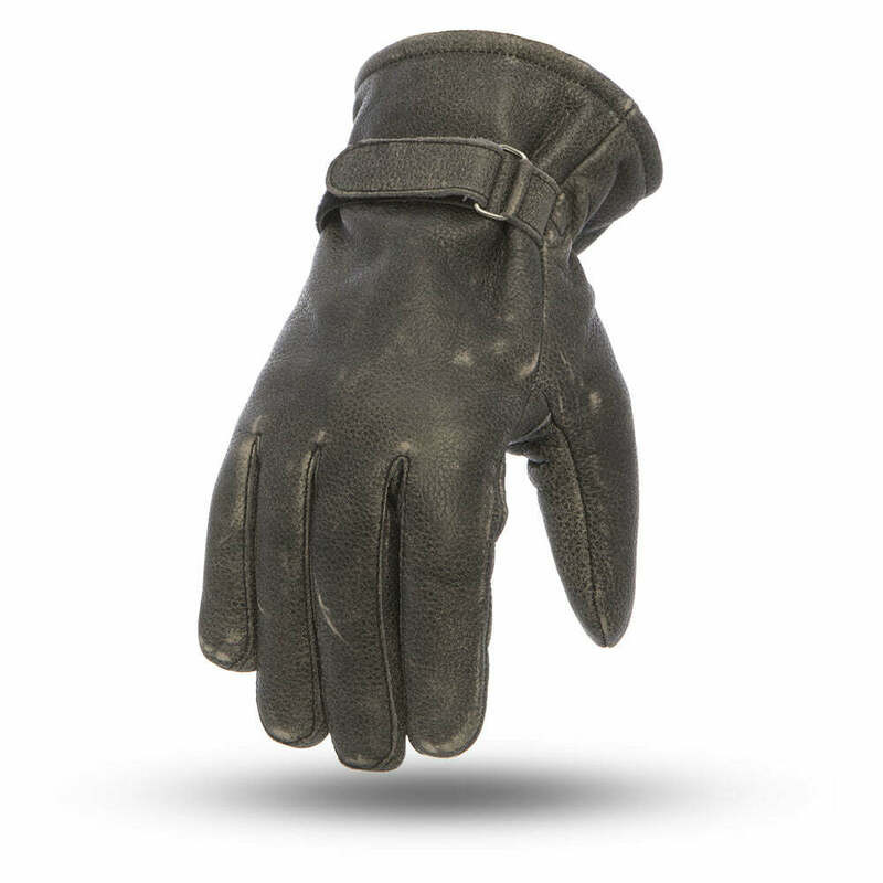 First Manufacturing Teton Black Leather Gloves