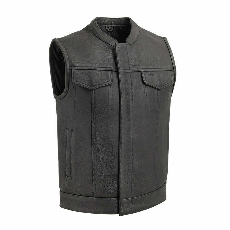 First Manufacturing Hotshot Black Leather Vest