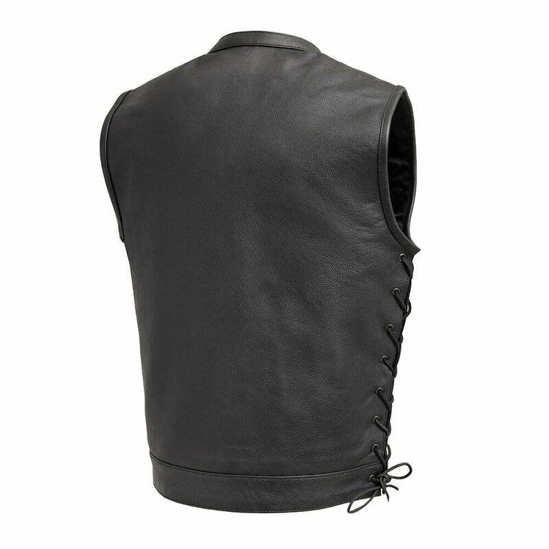 First Manufacturing Sniper Black Leather Vest