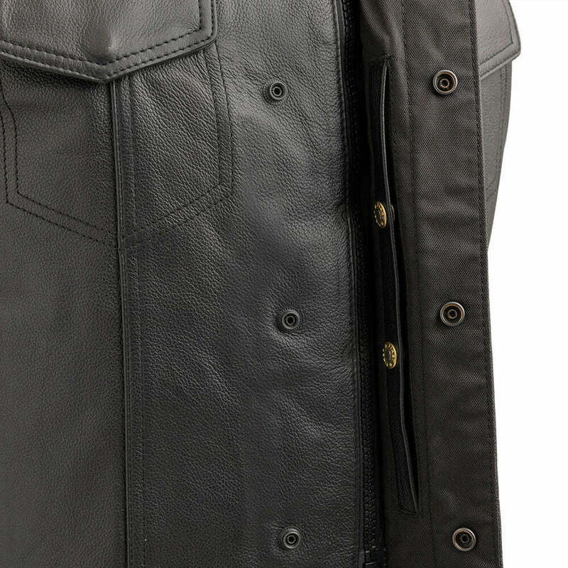 First Manufacturing Sniper Black Leather Vest