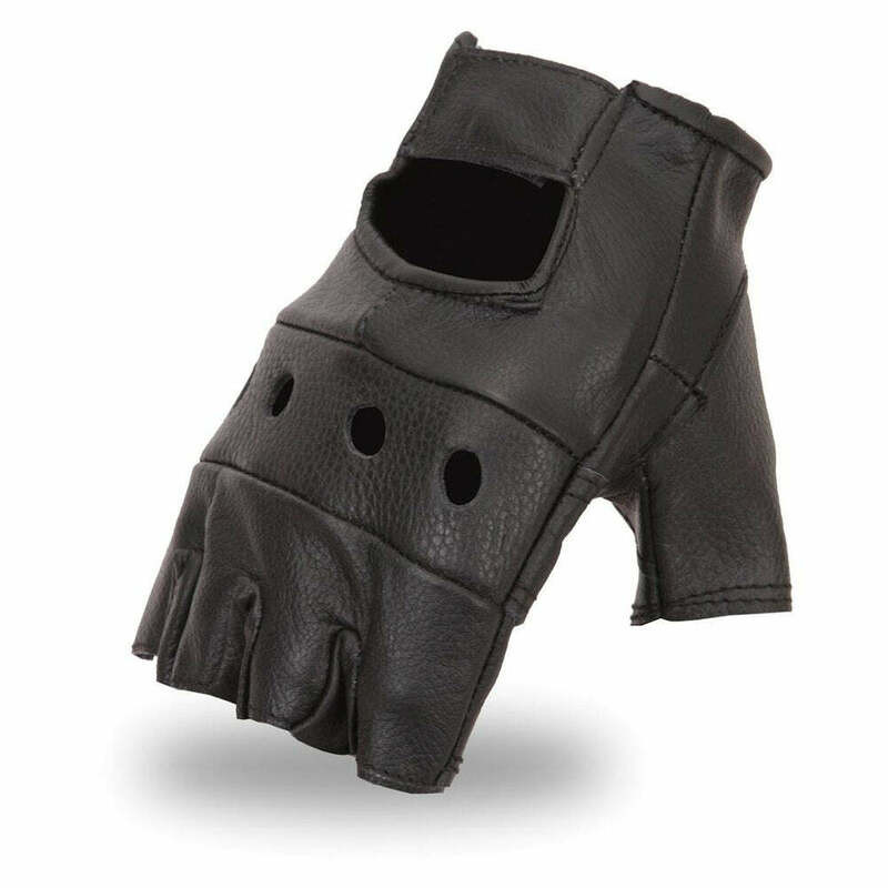 First Manufacturing Roadster Black Leather Gloves