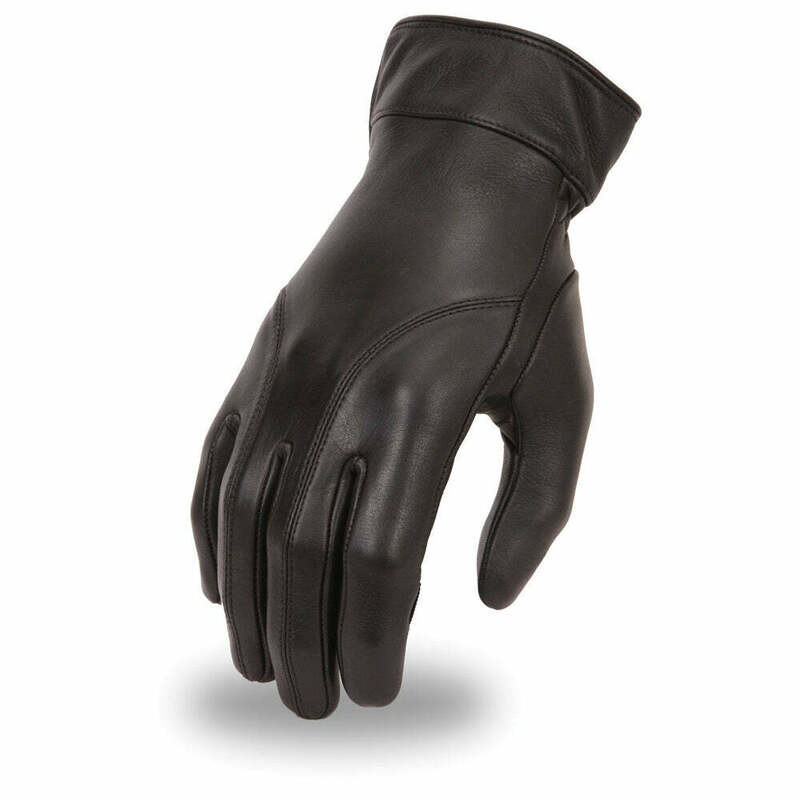 First Manufacturing Dame Womens Black Leather Gloves