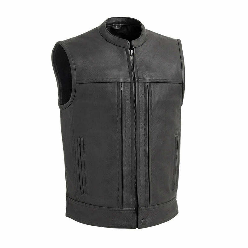 First Manufacturing Rampage Black Leather Vest