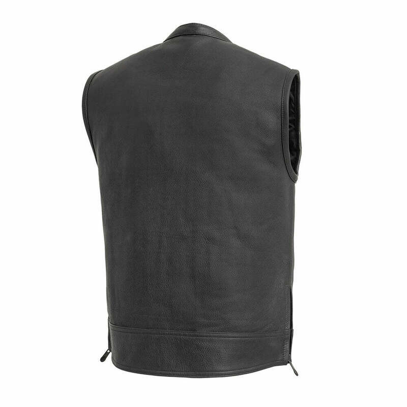 First Manufacturing Rampage Black Leather Vest