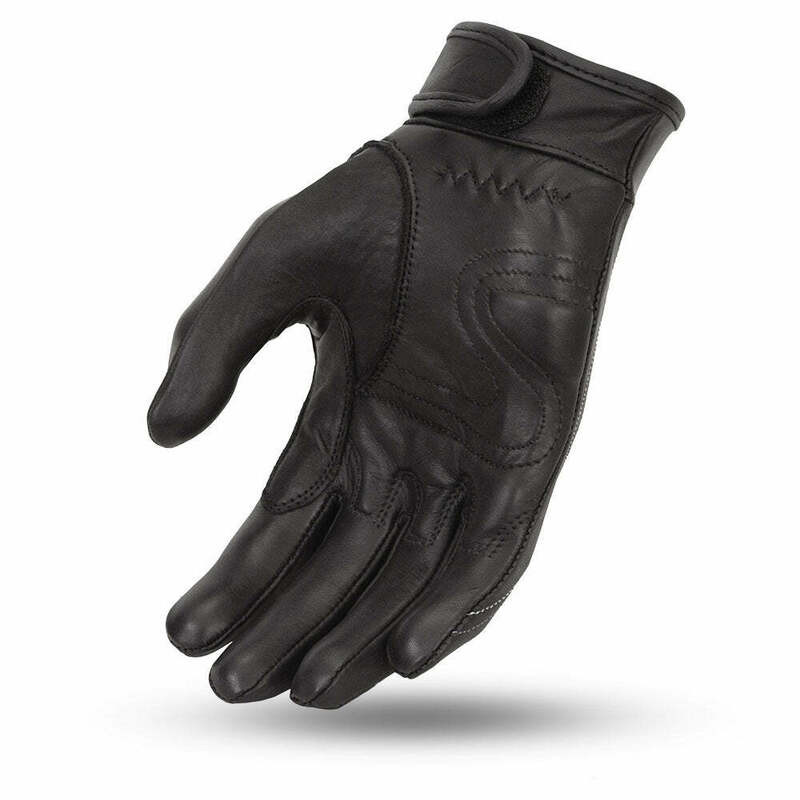 First Manufacturing Inferno Womens Purple Black Leather Gloves