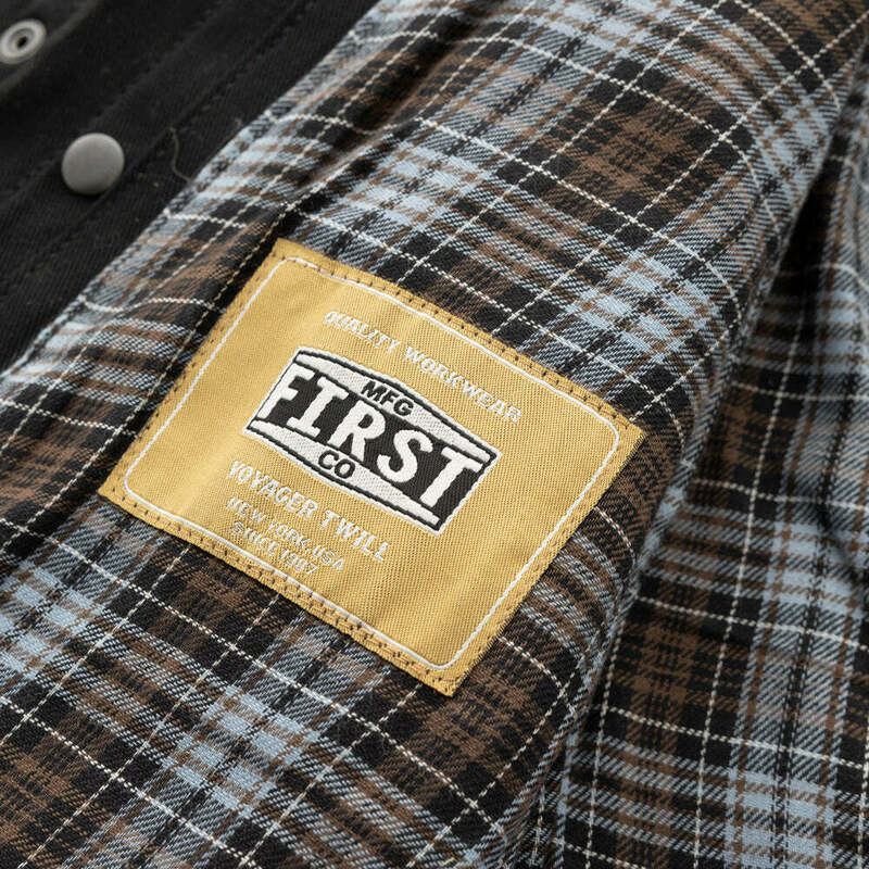 First Manufacturing Dagger Flanel Lined Black Twill Shirt