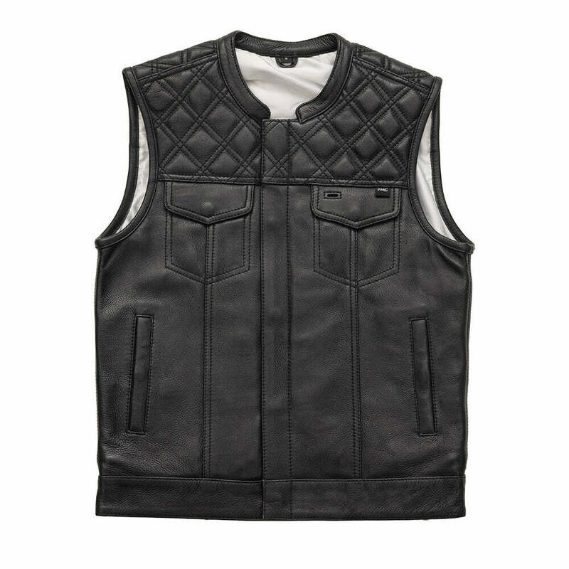 First Manufacturing Ranger Factory Custom Black Leather Vest