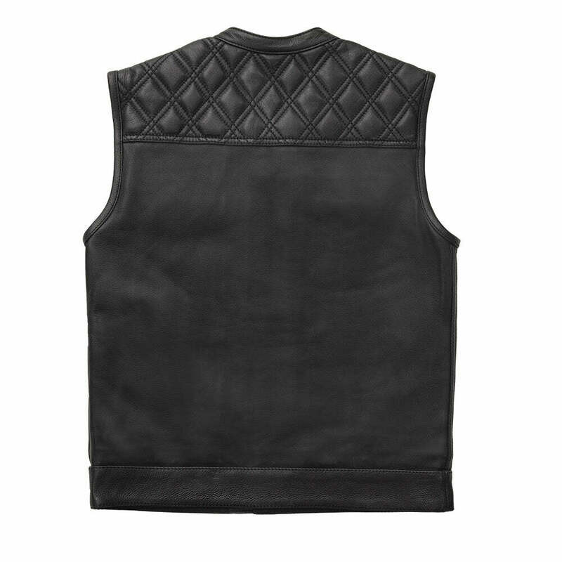 First Manufacturing Ranger Factory Custom Black Leather Vest