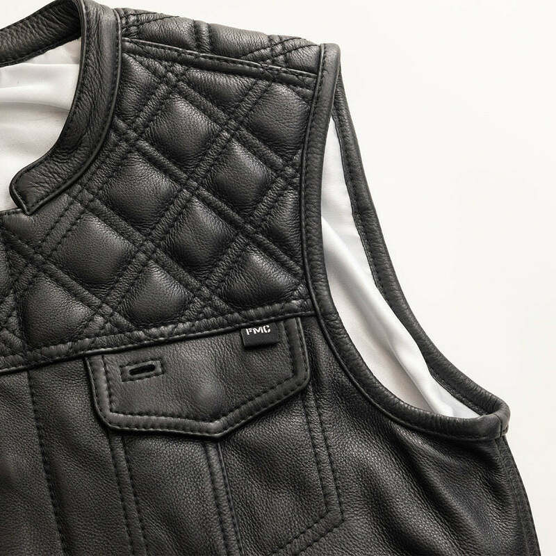 First Manufacturing Ranger Factory Custom Black Leather Vest
