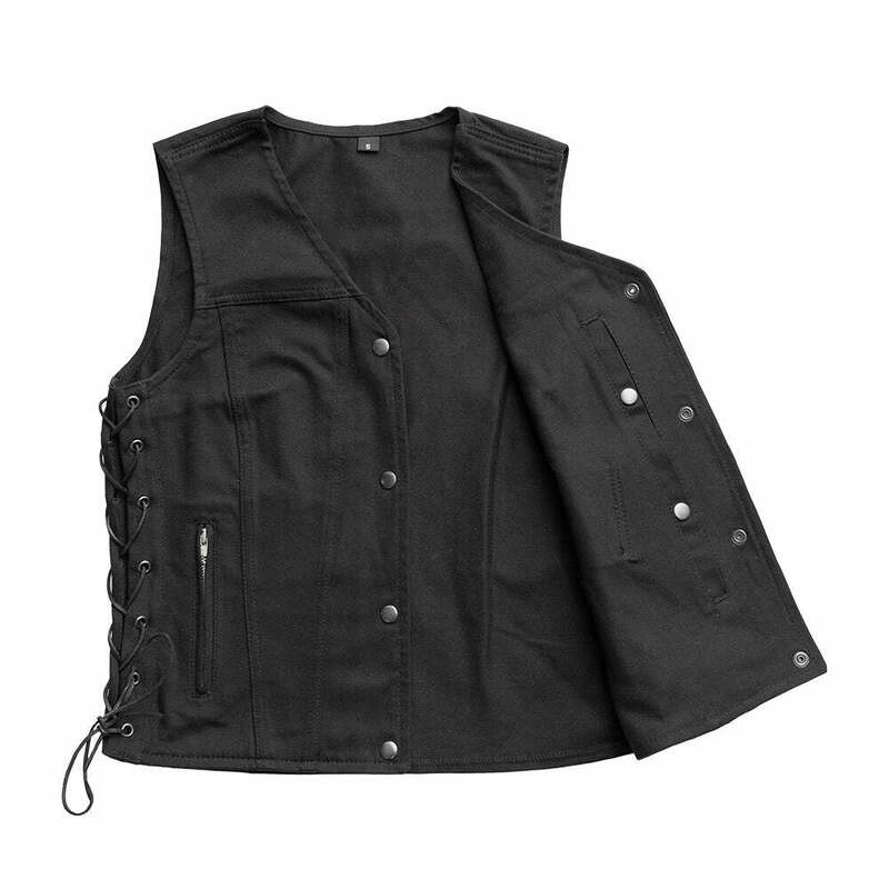 First Manufacturing Tiff Womens Black Twill Vest