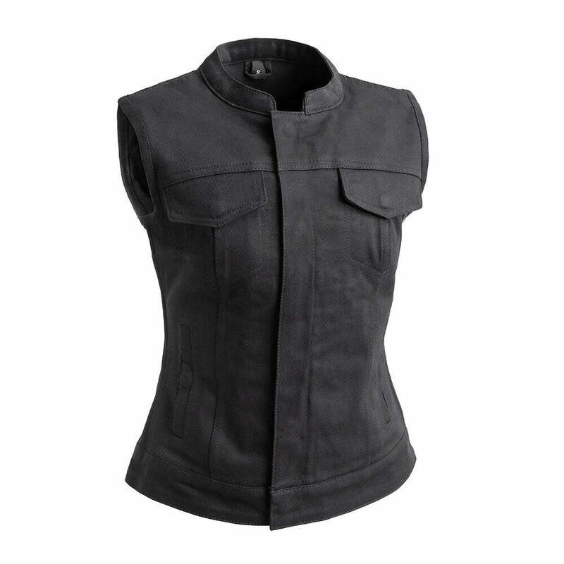 First Manufacturing Lexy Womens Black Twill Vest