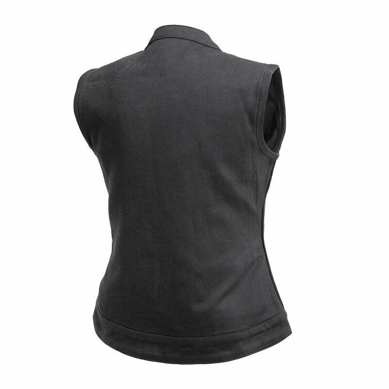 First Manufacturing Lexy Womens Black Twill Vest