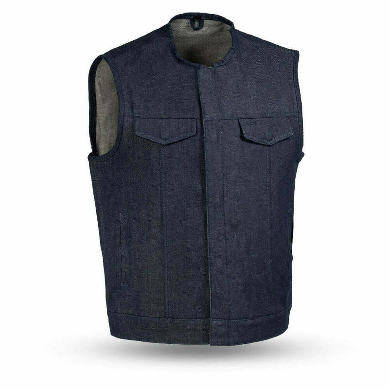 First Manufacturing HayWood Blue Denim Vest