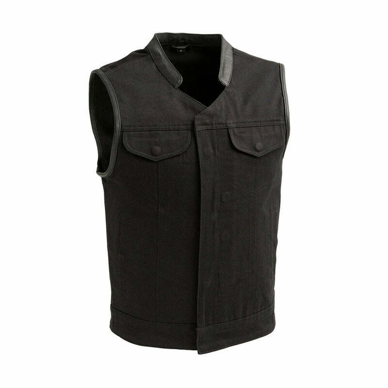 First Manufacturing Crossover Black Twill Vest