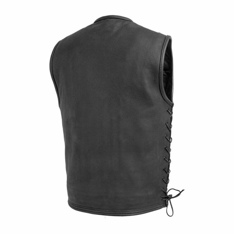 First Manufacturing Venom Black Leather Vest