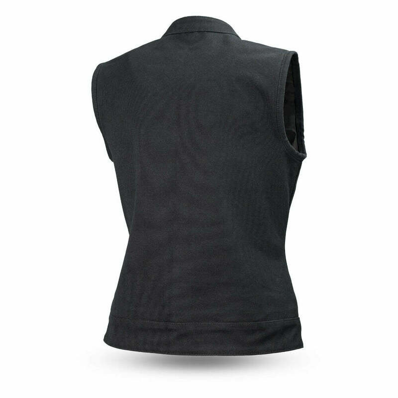 First Manufacturing Ludlow Womens Black Canvas Vest