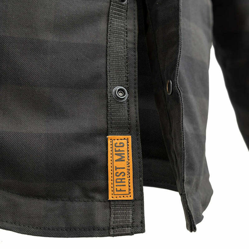First Manufacturing Spartan Black Gray Flannel Shirt